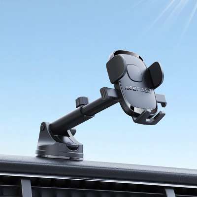 Автотримач для телефона ACEFAST D57 one-key lock car holder for dashboard Black Автотримач для телефона ACEFAST D57 one-key lock car holder for dashboard Black