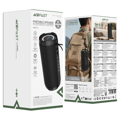 Портативна колонка ACEFAST K12 Pro portable speaker, 15W, IPX4, Black Портативна колонка ACEFAST K12 Pro portable speaker, 15W, IPX4, Black