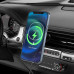 Автотримач для телефона з БЗП HOCO CA90 Powerful magnetic wireless charging car holder Black