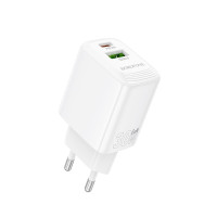 Мережевий зарядний пристрій BOROFONE BN29 Fuente PD30W+QC3.0 charger (EU) White Мережевий зарядний пристрій BOROFONE BN29 Fuente PD30W+QC3.0 charger (EU) White