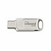 Флеш-накопичувач Wibrand USB 3.2 Gen1 Bee 256GB USB Type-A/USB Type-C Silver