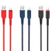 Кабель HOCO X59 USB to iP 2.4A, 1m, nylon, TPE connectors, Black Кабель HOCO X59 USB to iP 2.4A, 1m, nylon, TPE connectors, Black