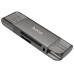 USB-хаб HOCO HB39 USB/Type-C 3.0 high-speed card reader Metal Gray