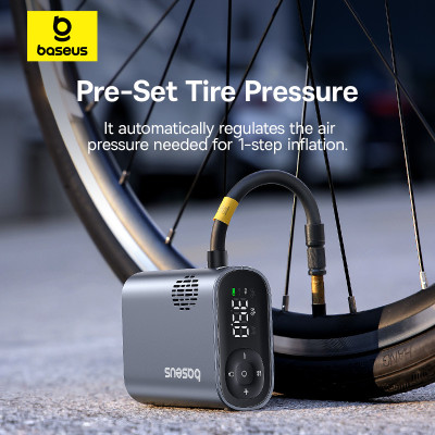 Автомобільний насос Baseus PrimeTrip Series Portable Bike Pump Cosmic Black