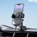 Автотримач для телефона HOCO H76 Crown one-button car holder(center console) Black Metal Gray Автотримач для телефона HOCO H76 Crown one-button car holder(center console) Black Metal Gray