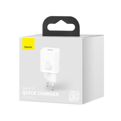 Мережевий зарядний пристрій Baseus Super Si Quick Charger 1C 20W EU White