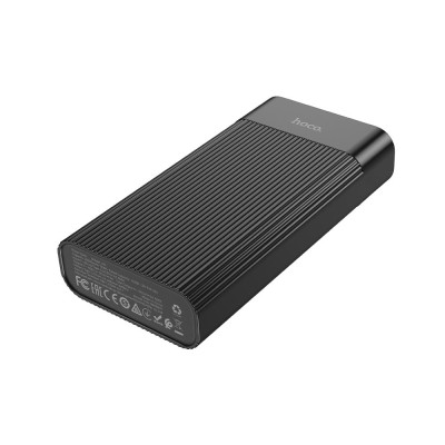 Зовнішній акумулятор HOCO J85 Wellspring digital display power bank(20000mAh) Black