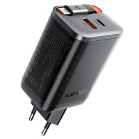 Мережевий зарядний пристрій з кабелем ACEFAST A111 PD67W GaN charger(2*USB-C+USB-A) with retractable cable Black Мережевий зарядний пристрій з кабелем ACEFAST A111 PD67W GaN charger(2*USB-C+USB-A) with retractable cable Black