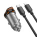 Автомобільний зарядний пристрій HOCO NZ16 Rigorous single port PD30W car charger set(C to iP) Metal Grey Автомобільний зарядний пристрій HOCO NZ16 Rigorous single port PD30W car charger set(C to iP) Metal Grey