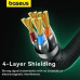 Baseus High Speed CAT8 40Gigabit Ethernet Cable (Braided Cable)10m Cluster Black Baseus High Speed CAT8 40Gigabit Ethernet Cable (Braided Cable)10m Cluster Black