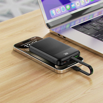 Зовнішній акумулятор ACEFAST M13 PD22.5W power bank with cable 10000mAh Black