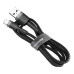 Кабель Baseus Cafule Cable USB For Lightning 2.4A 1m Gray+Black Кабель Baseus Cafule Cable USB For Lightning 2.4A 1m Gray+Black