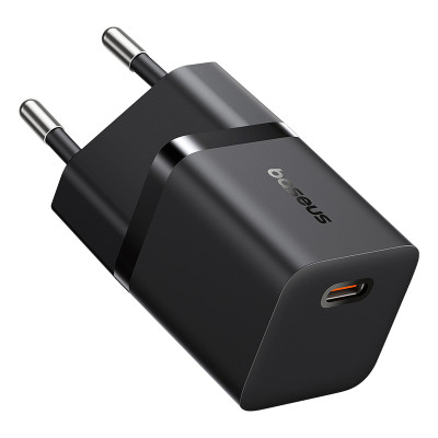 Мережевий зарядний пристрій Baseus GaN5 Fast Charger (mini) 1C 25W EU Cluster Black Мережевий зарядний пристрій Baseus GaN5 Fast Charger (mini) 1C 25W EU Cluster Black