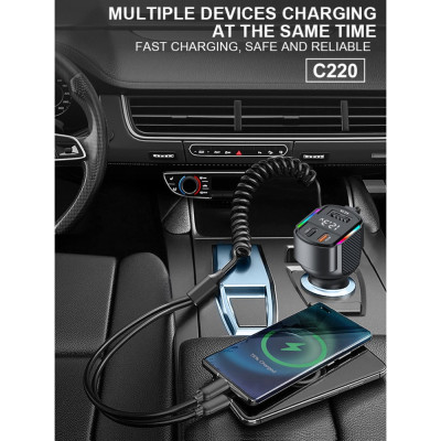 АЗП з FM-модулятором WUW-C220 Black