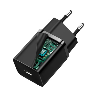 Мережевий зарядний пристрій Baseus Super Si quick charger IC 30W EU Black Мережевий зарядний пристрій Baseus Super Si quick charger IC 30W EU Black