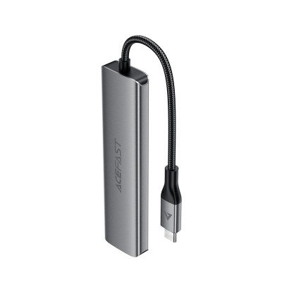 USB-хаб ACEFAST J18 USB-C 6-in-1 HUB docking station Metal Gray