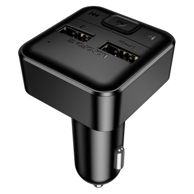 АЗП з FM-модулятором BOROFONE BC63 Selecto car BT FM transmitter Black
