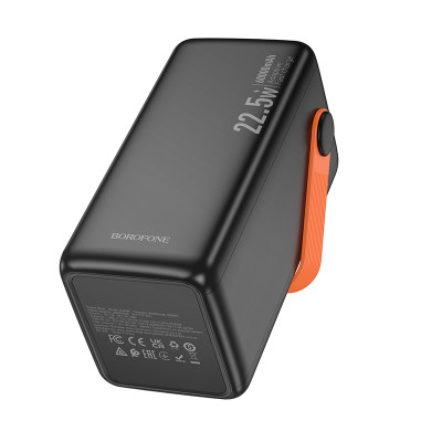 Зовнішній акумулятор BOROFONE BJ66B Magnifico 22.5W+PD20W fully compatible power bank (60000mAh) Black