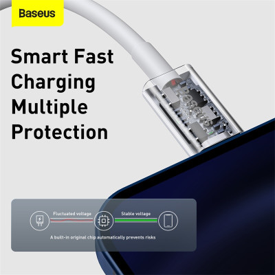 Кабель Baseus Superior Series Fast Charging Data Cable Type-C to iP PD 20W 1.5m White Кабель Baseus Superior Series Fast Charging Data Cable Type-C to iP PD 20W 1.5m White