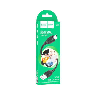 Кабель HOCO X90 Cool silicone charging data cable for Micro Black Кабель HOCO X90 Cool silicone charging data cable for Micro Black