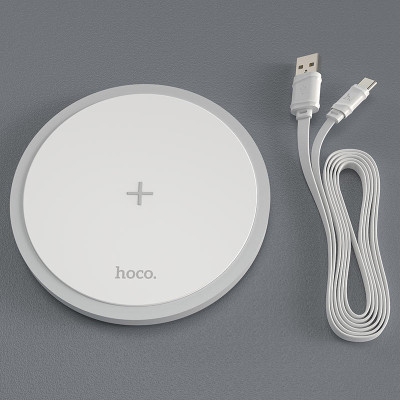 Бездротовий зарядний пристрій HOCO CW26 Powerful 15W wireless fast charger White