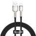 Кабель Baseus Cafule Series Metal Data Cable USB to IP 2.4A 2m Black Кабель Baseus Cafule Series Metal Data Cable USB to IP 2.4A 2m Black