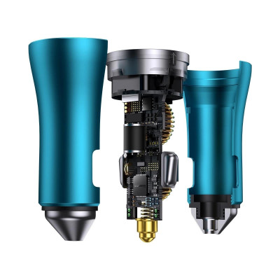 Автомобільний зарядний пристрій Baseus Golden Contactor Pro Dual Fast Charger Car Charger C+C 40W Blue Автомобільний зарядний пристрій Baseus Golden Contactor Pro Dual Fast Charger Car Charger C+C 40W Blue