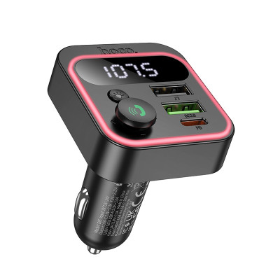 АЗП з FM-модулятором HOCO E85 Tiger PD20W+QC3.0 car BT FM transmitter Black АЗП з FM-модулятором HOCO E85 Tiger PD20W+QC3.0 car BT FM transmitter Black