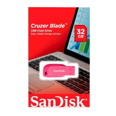 Флеш-накопичувач SanDisk USB 2.0 Cruzer Blade 32Gb Pink Флеш-накопичувач SanDisk USB 2.0 Cruzer Blade 32Gb Pink