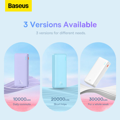 Зовнішній акумулятор Baseus Airpow Fast Charge Power Bank 10000mAh 20W Nebula Purple