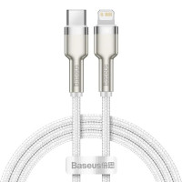 Кабель Baseus Cafule Series Metal Data Cable Type-C to iP PD 20W 1m White Кабель Baseus Cafule Series Metal Data Cable Type-C to iP PD 20W 1m White