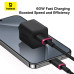 Кабель Baseus Dura Series Fast Charging Cable USB to Type-C 60W 1m Red+Black Кабель Baseus Dura Series Fast Charging Cable USB to Type-C 60W 1m Red+Black