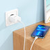 Мережевий зарядний пристрій з кабелем HOCO C104A Stage single port PD20W charger set (C to iP)(EU) White Мережевий зарядний пристрій з кабелем HOCO C104A Stage single port PD20W charger set (C to iP)(EU) White
