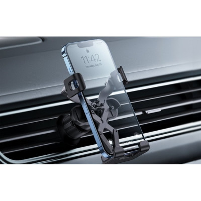 Автотримач для телефона Baseus Stable Gravitational Car Mount Lite (Air Outlet Version) black