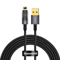 Кабель Baseus Explorer Series Auto Power-Off Fast Charging Data Cable USB to IP 2.4A 2m Black Кабель Baseus Explorer Series Auto Power-Off Fast Charging Data Cable USB to IP 2.4A 2m Black