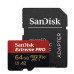 Карта пам'яті microSDXC (UHS-1 U3) SanDisk Extreme Pro A2 64Gb class 10 V30 (R200MB/s,W90MB/s) (adapter)