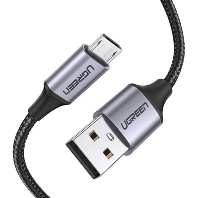 Кабель UGREEN US290 Micro USB 2.0 Cable 1M Metal/Black (UGR-60146) Кабель UGREEN US290 Micro USB 2.0 Cable 1M Metal/Black (UGR-60146)