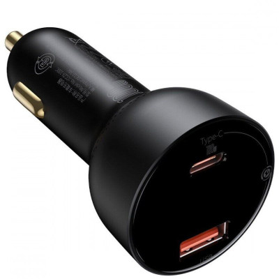 Автомобільний зарядний пристрій Baseus Superme Digital Display PPS Dual Quick Charger Car Charger 100 W Black Автомобільний зарядний пристрій Baseus Superme Digital Display PPS Dual Quick Charger Car Charger 100 W Black