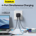 Мережевий зарядний пристрій з кабелем Baseus GaN6 Pro Fast Charger 2C+2U 65W  EU Cluster Black((With Type-C to Type-C 100W(20V/5A) 1m Black）