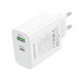 Мережевий зарядний пристрій BOROFONE BA106A Stellar PD20W+QC3.0 charger (EU) White Мережевий зарядний пристрій BOROFONE BA106A Stellar PD20W+QC3.0 charger (EU) White