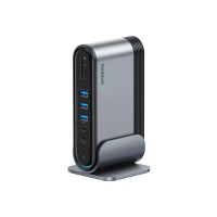 USB-хаб Baseus UnionJoy 17-Port Triple-Display Docking Station Space Grey(USB-C to HDMI4K@60Hz*2+DP4K@60Hz*1+USB3.0*3+USB-C3.0*2+USB2.0*2+PD*1+PC*1+ USB-хаб Baseus UnionJoy 17-Port Triple-Display Docking Station Space Grey(USB-C to HDMI4K@60Hz*2+DP4K@60Hz*1+USB3.0*3+USB-C3.0*2+USB2.0*2+PD*1+PC*1+