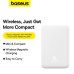 Зовнішній акумулятор Baseus Magnetic Mini Wireless Fast Charge Power Bank 5000mAh 20W Stellar White(With Simple Series Charging Cable Type-C to Typ Зовнішній акумулятор Baseus Magnetic Mini Wireless Fast Charge Power Bank 5000mAh 20W Stellar White(With Simple Series Charging Cable Type-C to Typ