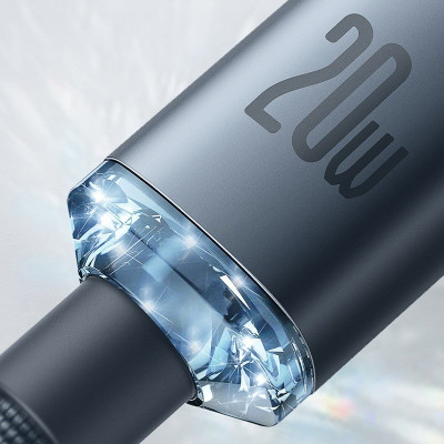 Кабель Baseus Crystal Shine Series Fast Charging Data Cable Type-C to iP 20W 2m Black