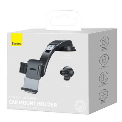 Автотримач для телефона Baseus Easy Control Clamp Car Mount Holder (A Set)  Black