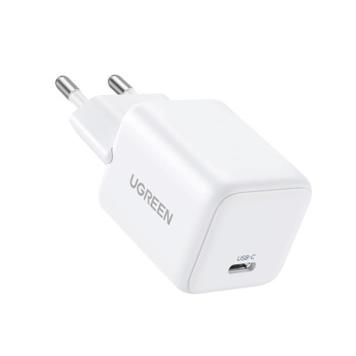Мережевий зарядний пристрій UGREEN X513 30W USB-C GaN Fast Charger Set White EU+1M CC Cable Мережевий зарядний пристрій UGREEN X513 30W USB-C GaN Fast Charger Set White EU+1M CC Cable