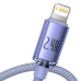 Кабель Baseus Crystal Shine Series Fast Charging Data Cable USB to iP 2.4A 1.2m Purple Кабель Baseus Crystal Shine Series Fast Charging Data Cable USB to iP 2.4A 1.2m Purple