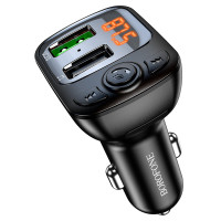 АЗП з FM-модулятором BOROFONE BC41 Eminency QC3.0 Car BT FM transmitter 18W Black 8525500090 АЗП з FM-модулятором BOROFONE BC41 Eminency QC3.0 Car BT FM transmitter 18W Black 8525500090