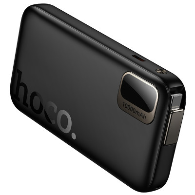 Зовнішній акумулятор HOCO Q51 Key PD20W power bank with telescopic cable(10000mAh) Black