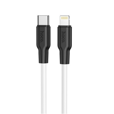 Кабель HOCO X21 Plus Type-C to iP 3A, 20W, 1m, black and white Кабель HOCO X21 Plus Type-C to iP 3A, 20W, 1m, black and white