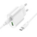 Мережевий зарядний пристрій з кабелем HOCO C109A(PD20W+QC3.0) Fighter PD20W+QC3.0 charger set(C to C) White